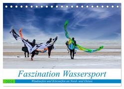 Faszination Wassersport – Windsurfen und Kitesurfen an Nord- und Ostsee (Tischkalender 2024 DIN A5 quer), CALVENDO Monatskalender von Falke,  Manuela