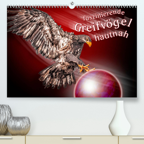Faszinierende Greifvögel hautnah (Premium, hochwertiger DIN A2 Wandkalender 2023, Kunstdruck in Hochglanz) von Gödecke,  Dieter