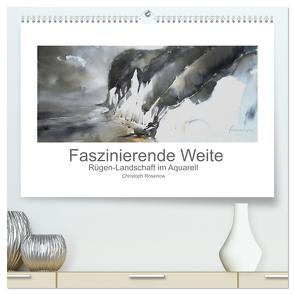 Faszinierende Weite. Rügen-Landschaft im Aquarell (hochwertiger Premium Wandkalender 2024 DIN A2 quer), Kunstdruck in Hochglanz von Rosenow,  Christoph