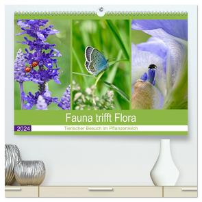 Fauna trifft Flora – Tierischer Besuch im Pflanzenreich (hochwertiger Premium Wandkalender 2024 DIN A2 quer), Kunstdruck in Hochglanz von B-B Müller,  Christine