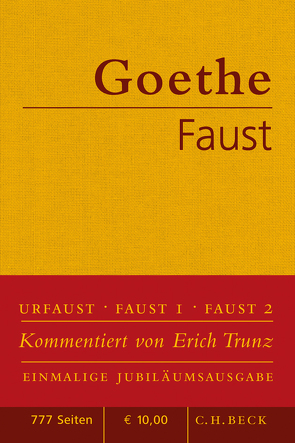 Faust von Goethe,  Johann Wolfgang von, Trunz,  Erich