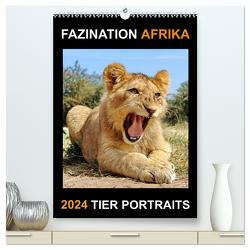 FAZINATION AFRIKA TIER PORTRAITS (hochwertiger Premium Wandkalender 2024 DIN A2 hoch), Kunstdruck in Hochglanz von Fraatz,  Barbara