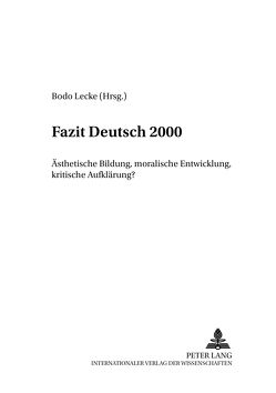 Fazit Deutsch 2000 von Lecke,  Bodo