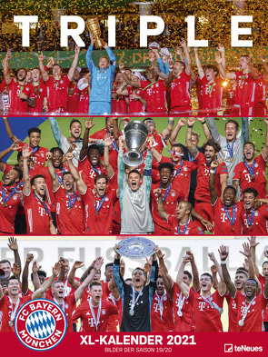 FC Bayern München 2021 – Poster-Kalender-XL – Fan-Kalender – Fußball-Kalender – 48×64 – Sport