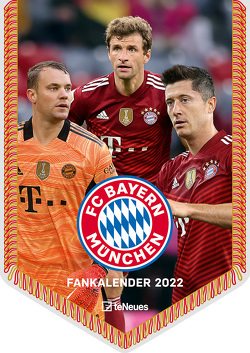 FC Bayern München 2022 – Mini-Bannerkalender – Fan-Kalender – Fußball-Kalender – 21×29,7 – Sport