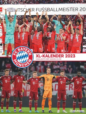 FC Bayern München 2023 – Poster-Kalender-XL – Fan-Kalender – Fußball-Kalender – 48×64 – Sport
