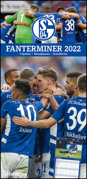FC Schalke 04 2022 – Fanterminer – Fan-Kalender – Fußball-Kalender – 22×45 – Sport