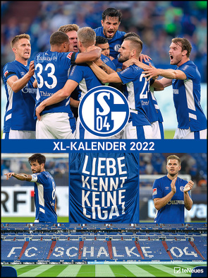 FC Schalke 04 2022 – Poster-Kalender-XL – Fußball-Kalender – Fan-Kalender – 48×64 – Sport