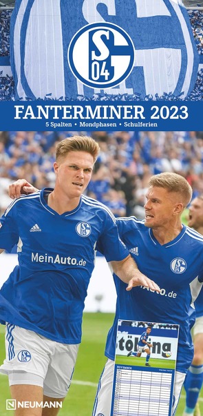 FC Schalke 04 2023 – Fanterminer – Fan-Kalender – Fußball-Kalender – 22×45 – Sport