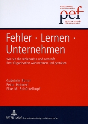 Fehler – Lernen – Unternehmen von Ebner,  Gabriele, Heimerl,  Peter, Schüttelkopf,  Elke M.