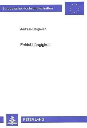 Feldabhängigkeit von Hergovich,  Andreas