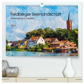Feldberger Seenlandschaft – Spaziergang in Aquarell (hochwertiger Premium Wandkalender 2024 DIN A2 quer), Kunstdruck in Hochglanz von Waurick,  Kerstin