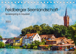 Feldberger Seenlandschaft – Spaziergang in Aquarell (Tischkalender 2023 DIN A5 quer) von Waurick,  Kerstin