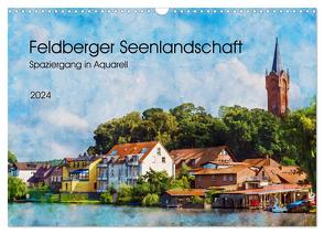 Feldberger Seenlandschaft – Spaziergang in Aquarell (Wandkalender 2024 DIN A3 quer), CALVENDO Monatskalender von Waurick,  Kerstin