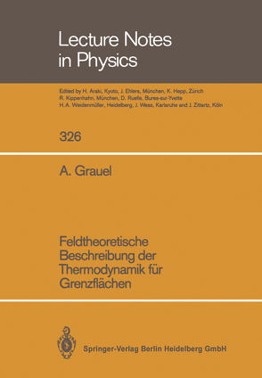 Feldtheoretische Beschreibung der Thermodynamik für Grenzflächen von Grauel,  Adolf