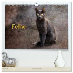 Feline (hochwertiger Premium Wandkalender 2024 DIN A2 quer), Kunstdruck in Hochglanz von Möckel / Lucy L!u,  Claudia