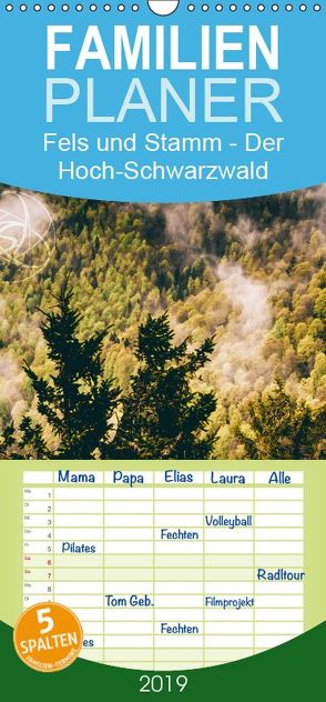 Fels und Stamm – Der Hochschwarzwald in Bildern – Familienplaner hoch (Wandkalender 2019 , 21 cm x 45 cm, hoch) von Trefoil,  Simeon