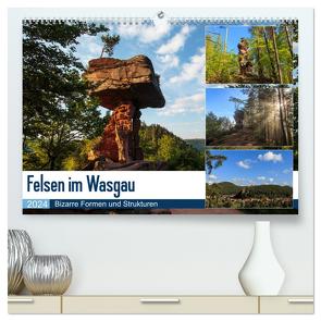 Felsen im Wasgau (hochwertiger Premium Wandkalender 2024 DIN A2 quer), Kunstdruck in Hochglanz von Jordan,  Andreas