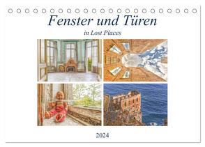 Fenster und Türen in Lost Places (Tischkalender 2024 DIN A5 quer), CALVENDO Monatskalender von Hackstein,  Bettina