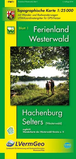 Ferienland Westerwald, Blatt 1. Hachenburg/Selters (Westerwald) (WR) von Landesamt für Vermessung und Geobasisinformation Rheinland-Pfalz