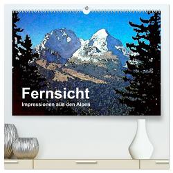 Fernsicht – Impressionen aus den Alpen (hochwertiger Premium Wandkalender 2024 DIN A2 quer), Kunstdruck in Hochglanz von Küster,  Friederike