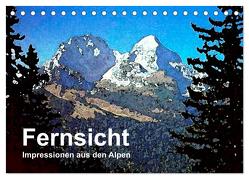 Fernsicht – Impressionen aus den Alpen (Tischkalender 2024 DIN A5 quer), CALVENDO Monatskalender von Küster,  Friederike