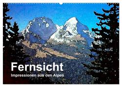 Fernsicht – Impressionen aus den Alpen (Wandkalender 2024 DIN A2 quer), CALVENDO Monatskalender von Küster,  Friederike