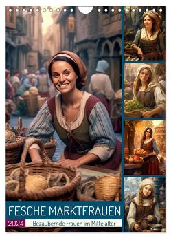 Fesche Marktfrauen (Wandkalender 2024 DIN A4 hoch), CALVENDO Monatskalender von Löwer,  Sabine
