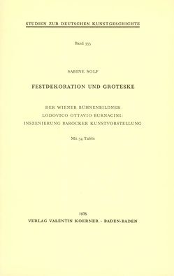 Festdekoration und Groteske von Solf,  Sabine