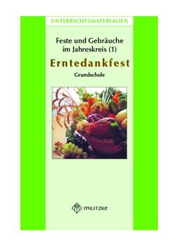 Feste und Gebräuche im JahreskreisTeil 1: Erntedankfest von Fahsel,  Ina