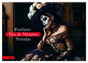 Festliche Dia de Muertos Porträts (Wandkalender 2024 DIN A2 quer), CALVENDO Monatskalender von Frost,  Anja