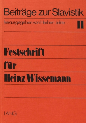 Festschrift für Heinz Wissemann von Jelitte,  Herbert, Kluge,  Rolf-Dieter