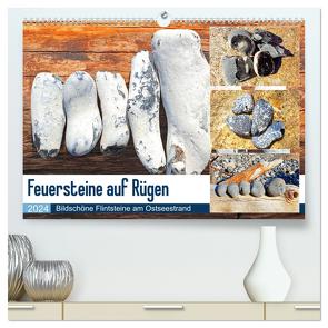 Feuersteine auf Rügen – Bildschöne Flintsteine am Ostseestrand (hochwertiger Premium Wandkalender 2024 DIN A2 quer), Kunstdruck in Hochglanz von Schimmack,  Michaela