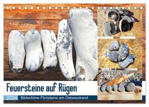 Feuersteine auf Rügen – Bildschöne Flintsteine am Ostseestrand (Tischkalender 2024 DIN A5 quer), CALVENDO Monatskalender von Schimmack,  Michaela