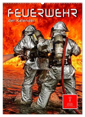 Feuerwehr – der Kalender (Wandkalender 2024 DIN A2 hoch), CALVENDO Monatskalender von Roder,  Peter
