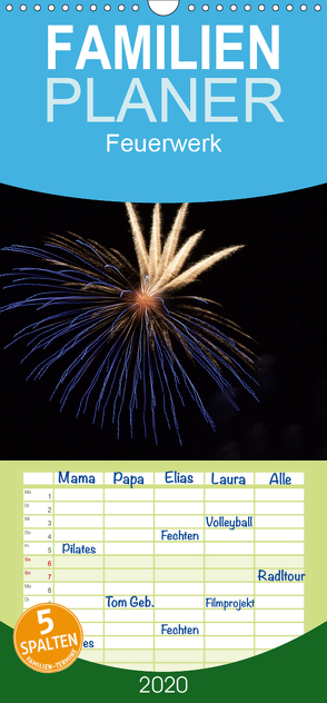 Feuerwerk – Familienplaner hoch (Wandkalender 2020 , 21 cm x 45 cm, hoch) von E. Klein,  Tim