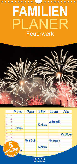 Familienplaner Feuerwerk (Wandkalender 2022 , 21 cm x 45 cm, hoch) von E. Klein,  Tim
