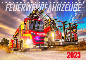 Feurwehrfahrzeuge (Tischkalender 2023 DIN A5 quer) von CONNECT 112 Marcus Heinz,  MH