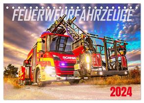Feurwehrfahrzeuge (Tischkalender 2024 DIN A5 quer), CALVENDO Monatskalender von CONNECT 112 Marcus Heinz,  MH