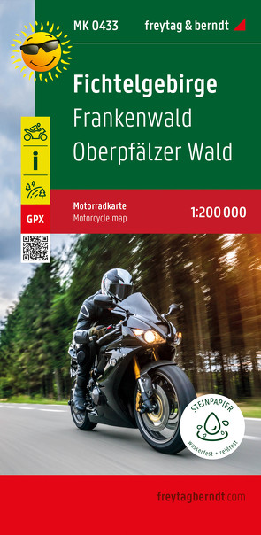 Fichtelgebirge, Motorradkarte 1:200.000, freytag & berndt