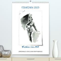 FIGURINEN 2023 – Fashion von 1949 – Originale von Elina Ruffinengo (Premium, hochwertiger DIN A2 Wandkalender 2023, Kunstdruck in Hochglanz) von Ruffinengo / Elina Ruffinengo,  Rolando