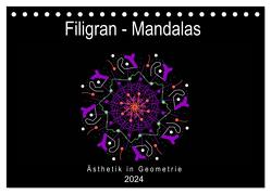 Filigran – Mandalas (Tischkalender 2024 DIN A5 quer), CALVENDO Monatskalender von Zapf,  Gabi