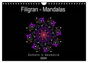 Filigran – Mandalas (Wandkalender 2024 DIN A4 quer), CALVENDO Monatskalender von Zapf,  Gabi