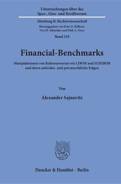 Financial-Benchmarks. von Sajnovits,  Alexander