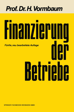 Finanzierung der Betriebe von Vormbaum,  Herbert