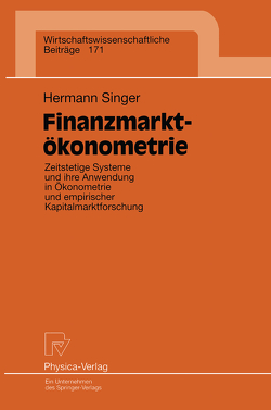 Finanzmarktökonometrie von Singer,  Hermann