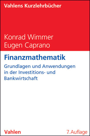 Finanzmathematik von Caprano,  Eugen, Wimmer,  Konrad