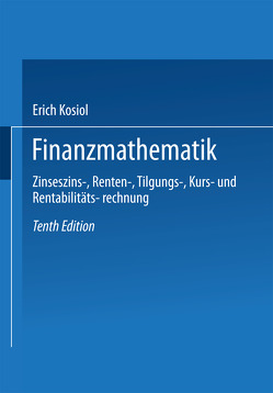 Finanzmathematik von Kosiol,  Erich