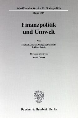Finanzpolitik und Umwelt. von Genser,  Bernd
