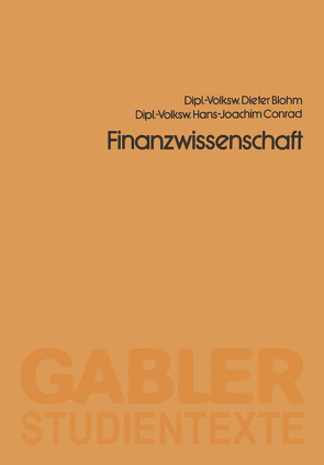 Finanzwissenschaft von Blohm,  Dieter